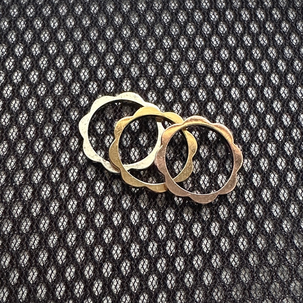 Elegant Gold and Silver Flower Rings